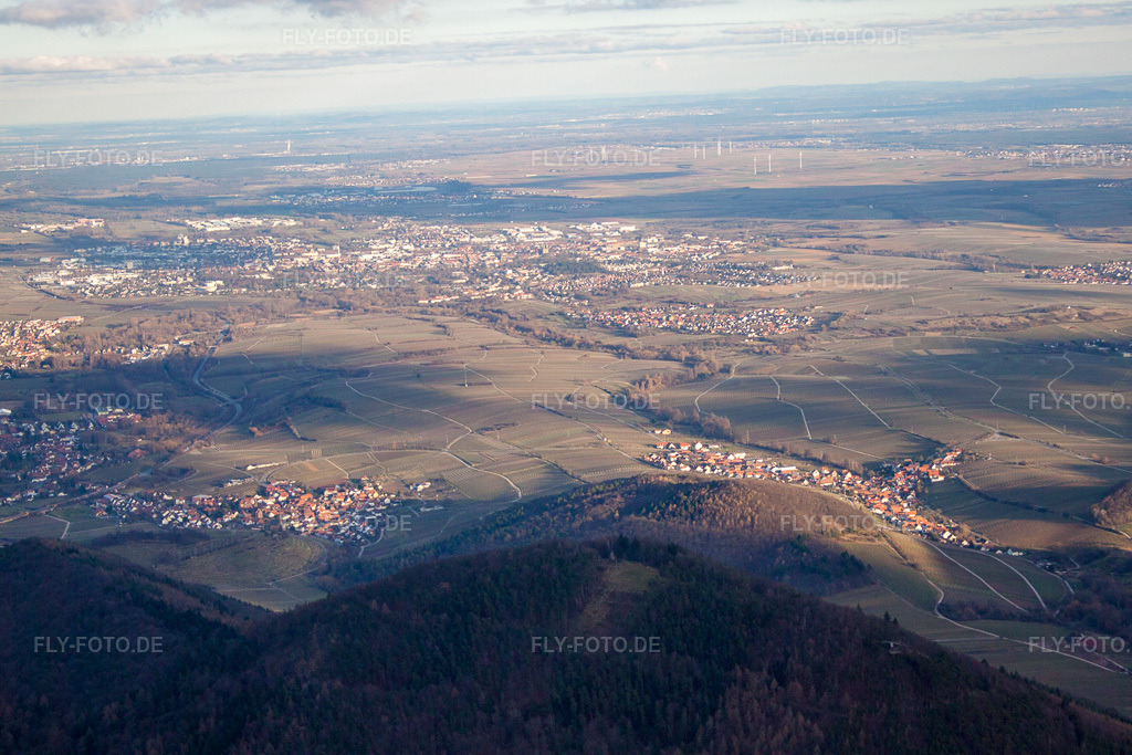Luftbild: Landau von Westen in Landau in der Pfalz im Bundesland Rheinland-Pfalz in Deutschland. Foto: IMG_62138.jpg vom 23.02.2014 durch Werner Riehm/FLY-FOTO.de
