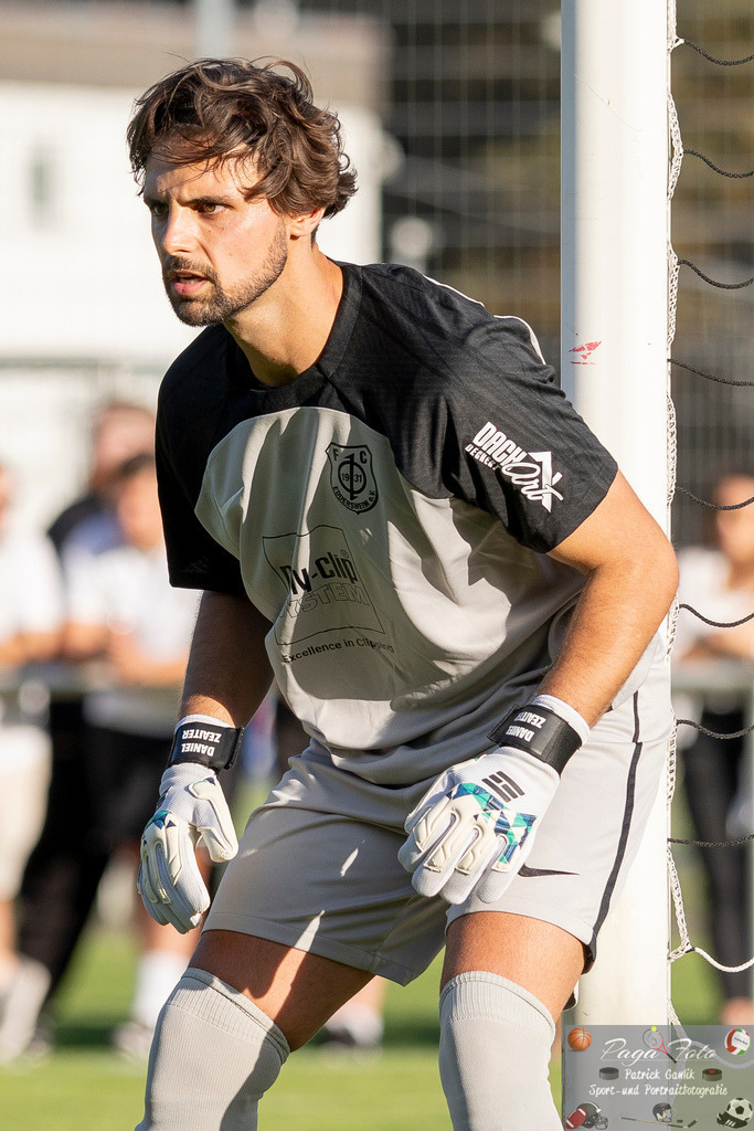 Hessenliga: Türk Gücü Friedberg - FC Eddersheim, 09.08.2024 | Daniel Zeaiter (FC Eddersheim #1), Freisteller, Portrait / Porträt, Türk Gücü Friedberg - FC Eddersheim, Friedberg, Städtischer Sportplatz, 9.8.2024 - Realisiert mit Pictrs.com