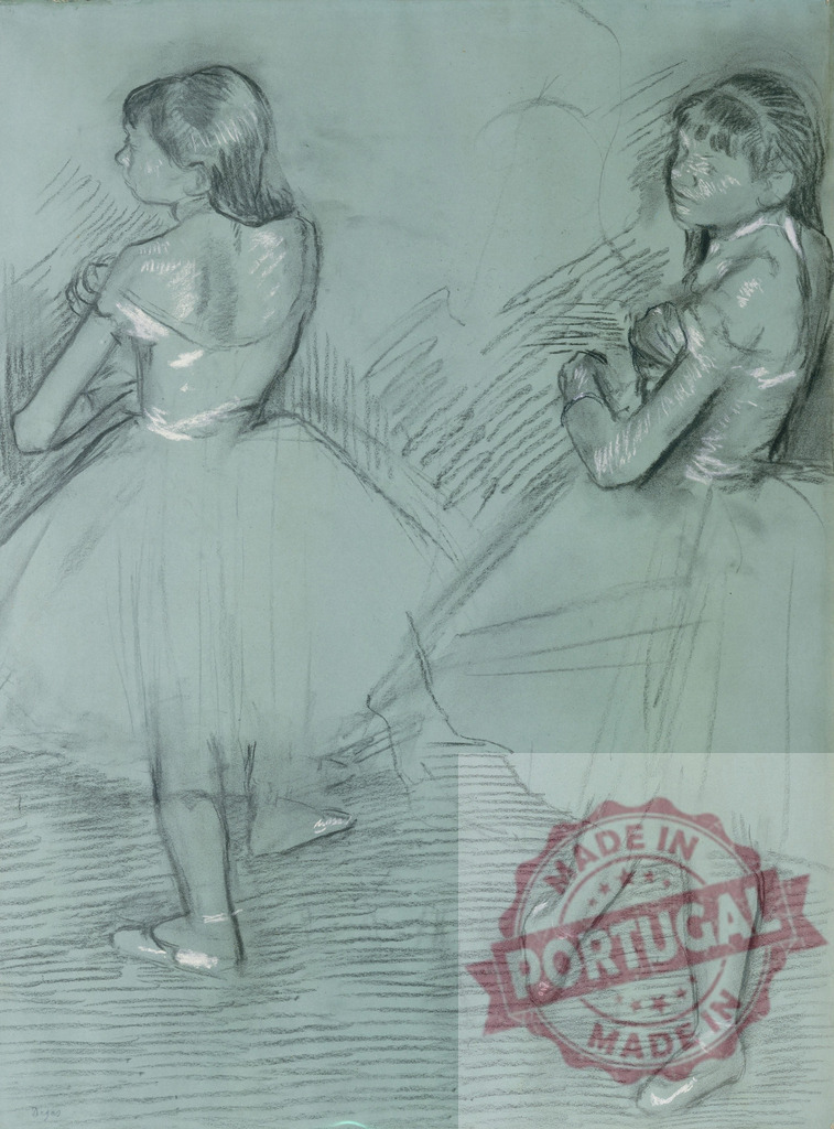 Edgar Degas Edgar Degas two dancers study pastel drawing | Edgar Degas' drawing depicting two dancers in a rehearsal or practice session - Realisiert mit Pictrs.com