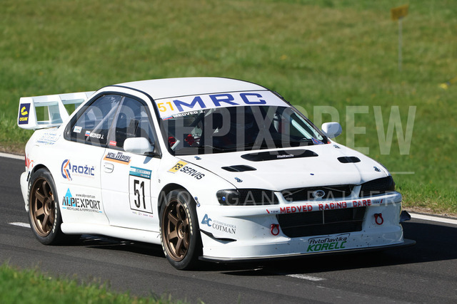 FIA European Hill Climb Championship – Rechberg 2026    | FIA European Hill Climb Championship at Rechberg, held from 24 to 26 April 2026 near Tulwitz, Styria, Austria. The image shows Janko MEDVED (SLO) Subaru Impreza GT MRC.     