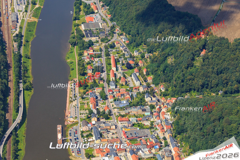 Luftbild von  Bad-schandau - Luftaufnahme wurde 2016 von https://frankenair.de mittels Flugzeug (keine Drohne) erstellt - die Geschenkidee