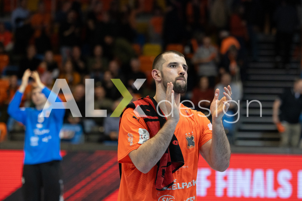 Handball I Herren I Saison 2025-2026 I EHF EUROPEAN LEAGUE 2025/26 | Men I Main Round I 2. Spieltag I Kadetten Schaffhausen - TSV Hannover-Burgdorf I 24.02.2026 | 2 Lucas Meister (CH) (Kadetten Schaffhausen) – Kreisläufer - Realisiert mit Pictrs.com