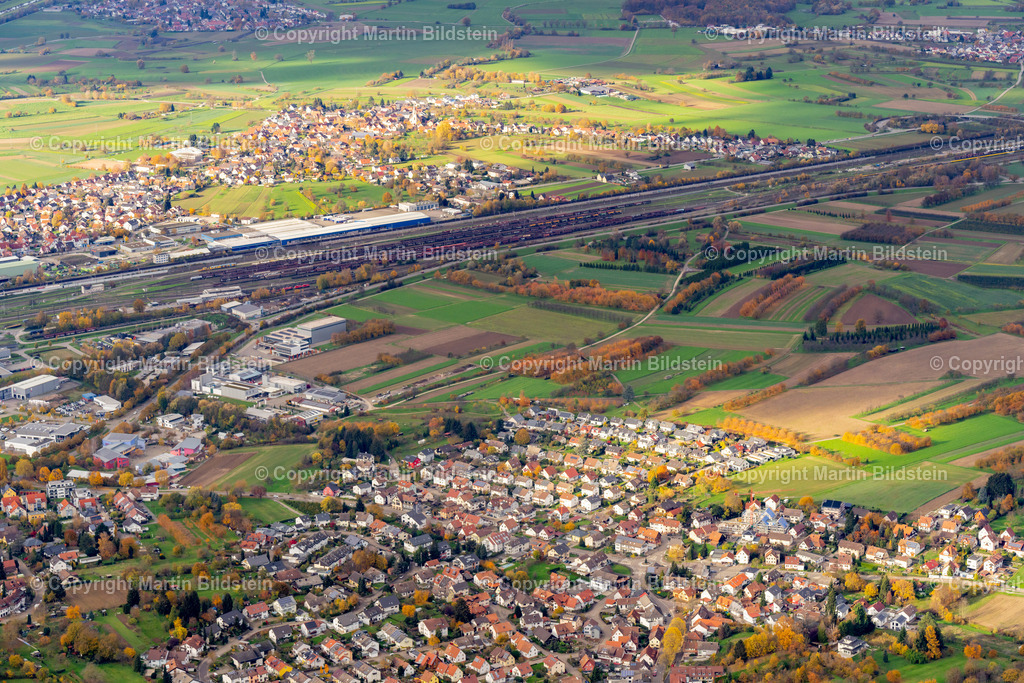 Offenburg Ortenau Ortenaukreis Nordstadt Bahnlinie  | Bilder Fotos Luftbilder Luftaufnahmen Deutschland Süden Westen Schwarzwald Baden Württemberg  