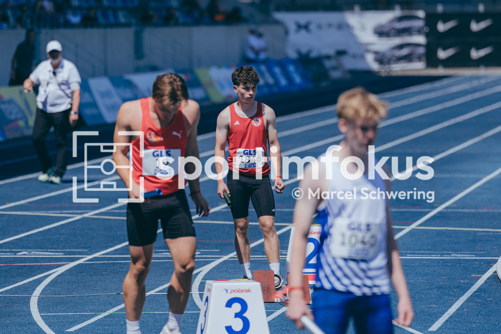 Deutsche Meisterschaften U20 / U16 2026 | Tristan Rühl, Eintracht Frankfurt e.V., 1846, 4x100-Meter-Staffel, 4x100-Meter-Staffel, Deutsche Meisterschaften der U20 &amp; U16 2026, Lohrheidestadion Bochum-Wattenscheid, 10.07.2026. Foto: Marcel Schwering / sportimfokus - Realisiert mit Pictrs.com